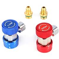 Adaptador r134 Racor de Aspiración- 2x R134A CA Aire Acondicionado de Control Acoplamiento Rápido Herramientas Altas…